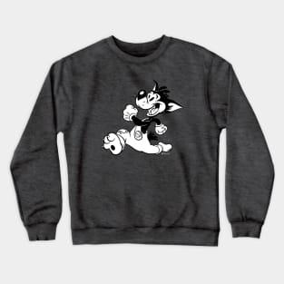 Runaway Fox Retro 30s Cartoon Rubber Hose Style Crewneck Sweatshirt